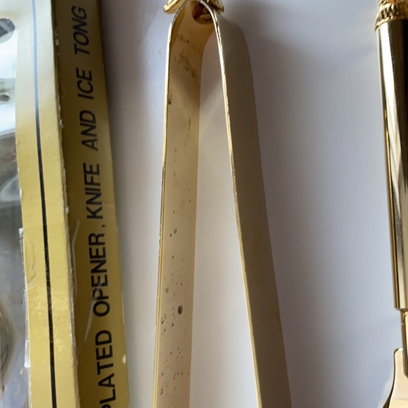 Vintage 3 piece bar tool set 22K gold plated - Picture 10 of 12